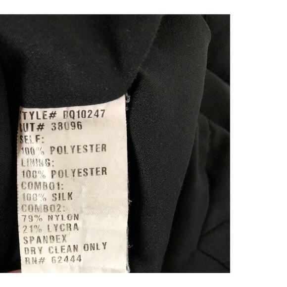 Nicole Miller Lace Dress Mesh V-Neck Mini Navy Black US 6 - Picture 9 of 10